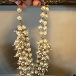 Stella & Dot Pearl Cluster Necklace